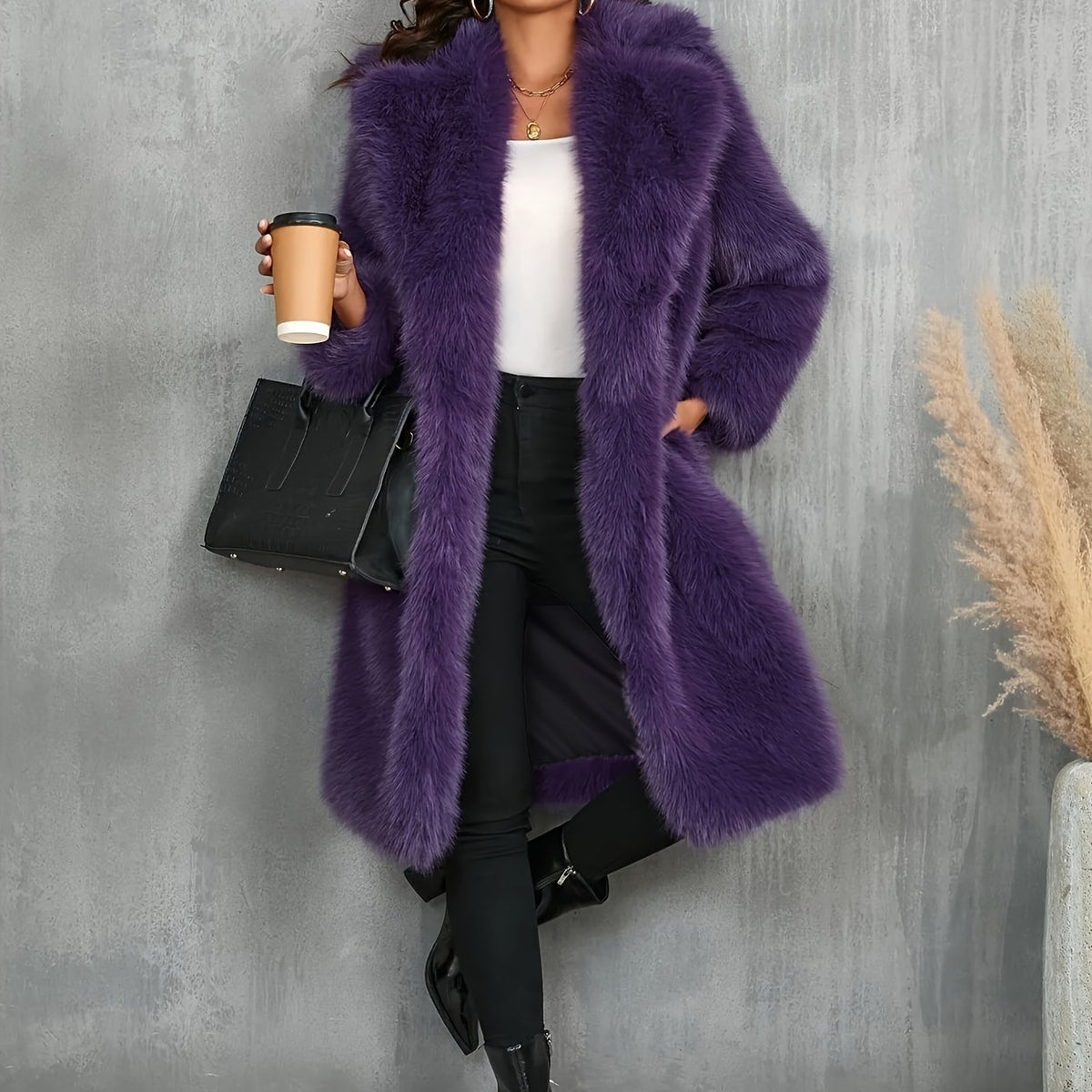 Manteau grande taille, coupe ample — matière : polyester Image
