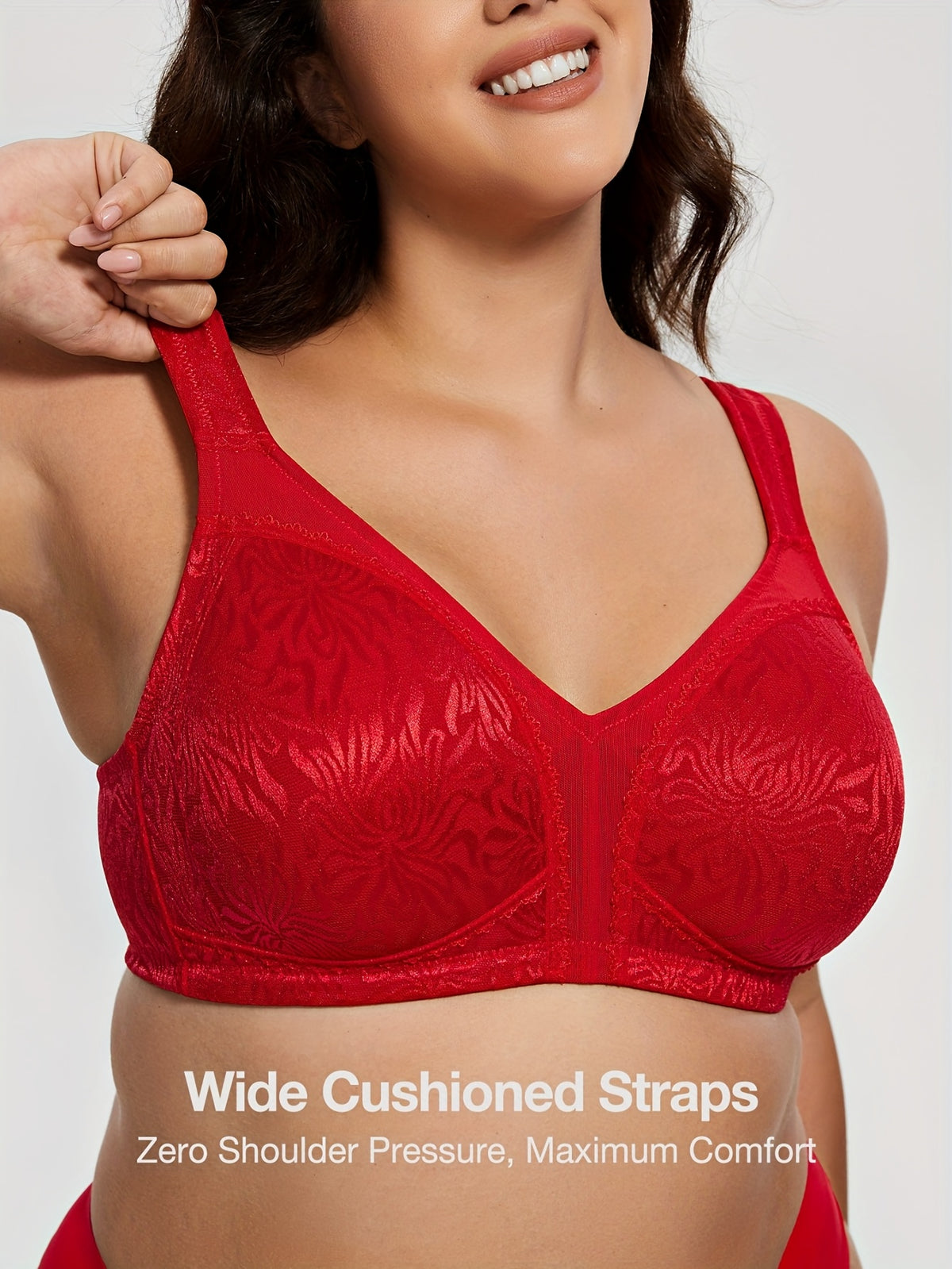 Soutien-gorge grande taille — Bretelles larges matelassées