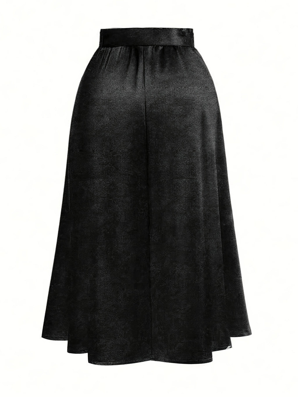 Jupe grande taille en velours, coupe ample, toucher profond, tissu opaque