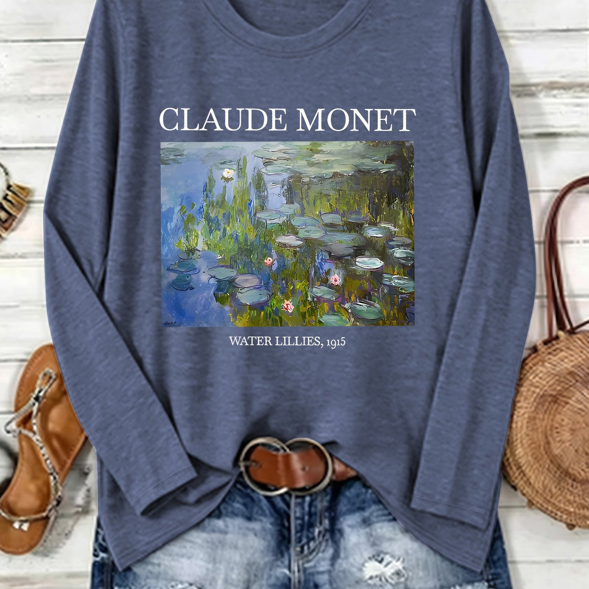 T-shirt grande taille, coupe ample, manches longues, détail du col