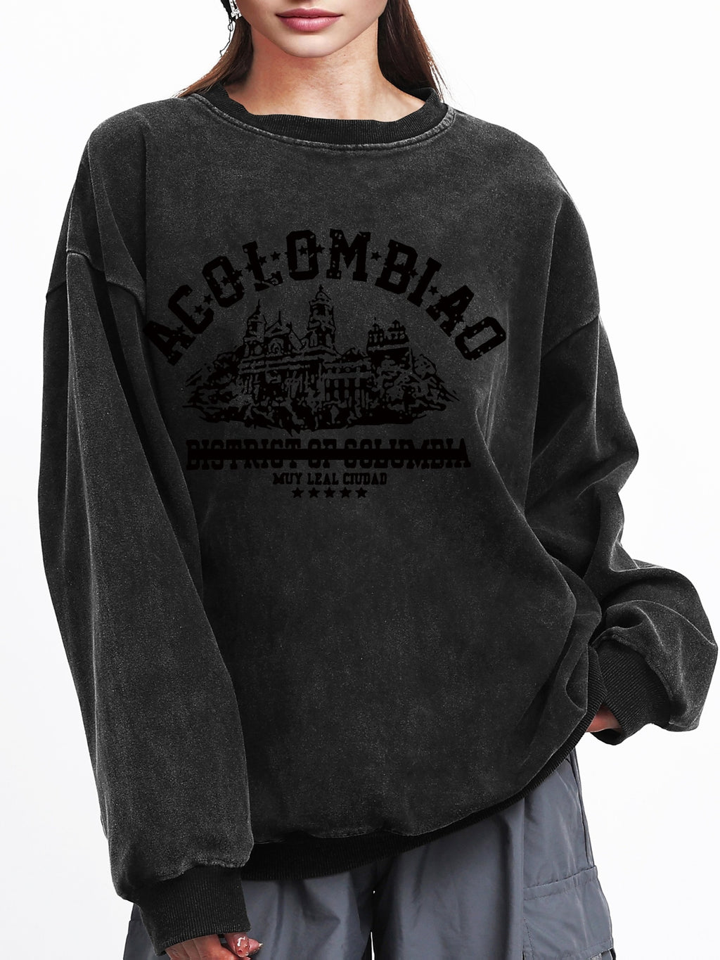 Sweat grande taille, col rond, toucher naturel, chaleur d'hiver