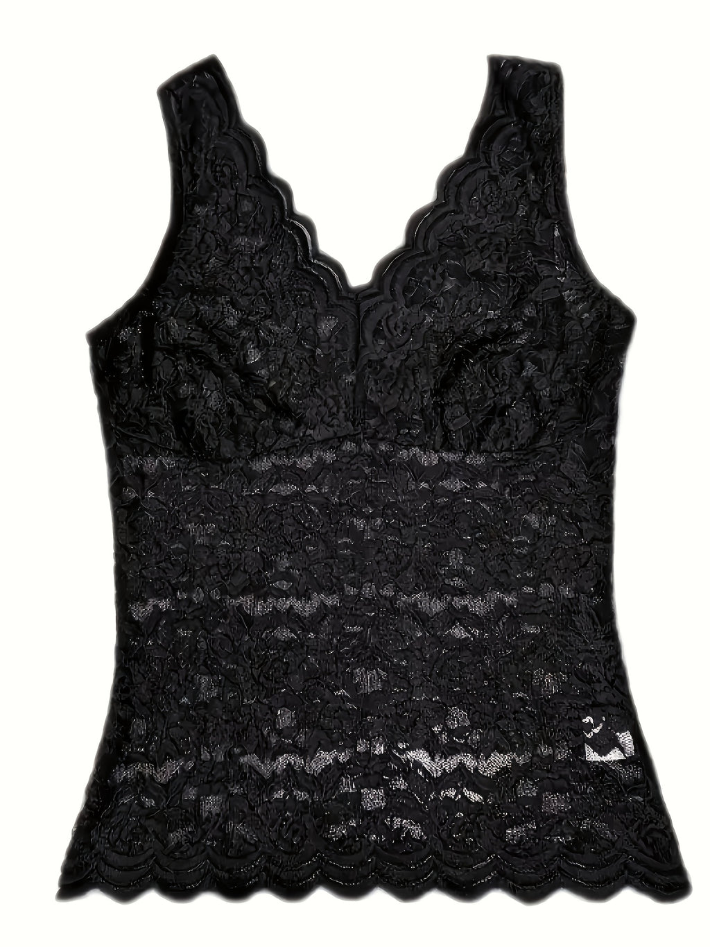Body gainant grande taille en dentelle, col V, coupe asymétrique sans manches