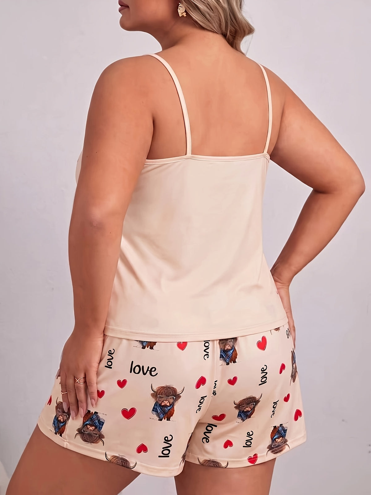 Pyjama grande taille, esprit décontracté — composition : 95% Polyester, 5% Élasthanne