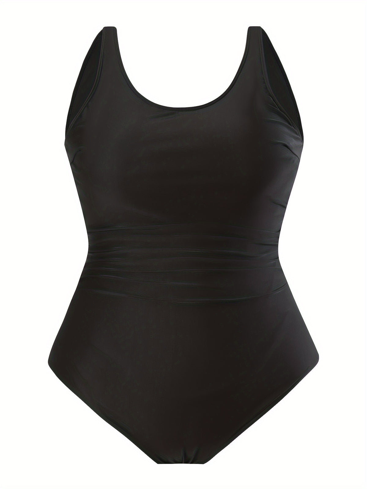 Maillot de bain grande taille, épaules dénudées, basique du quotidien, détail du col