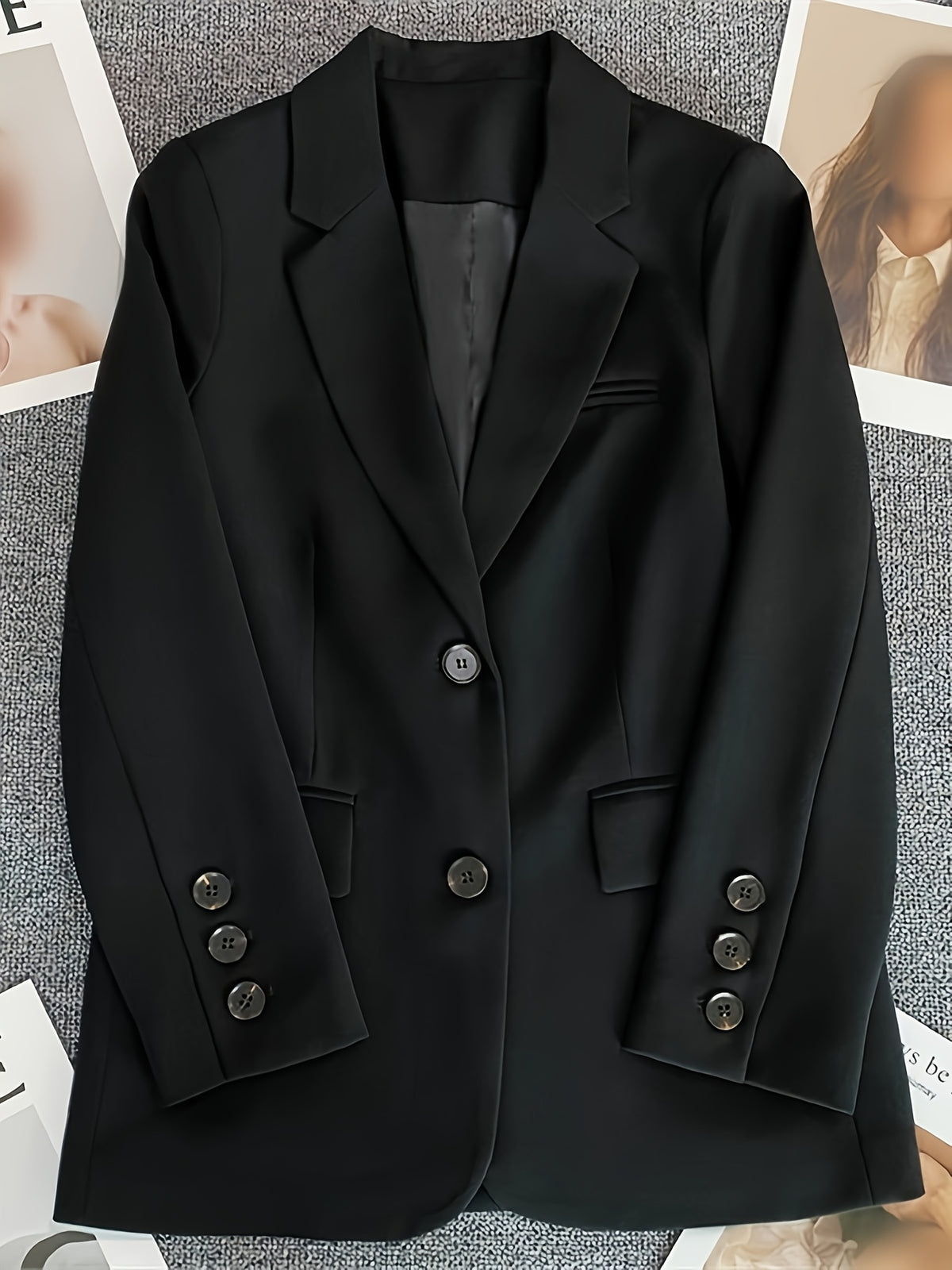Veste grande taille, manches longues, toutes saisons — composition : 100% Polyester