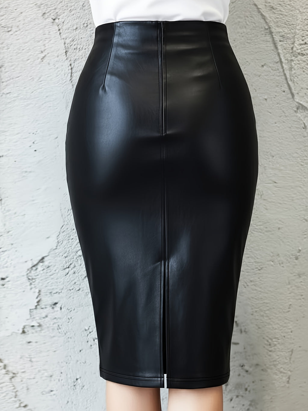 Jupe grande taille, allure élégante, tissu opaque