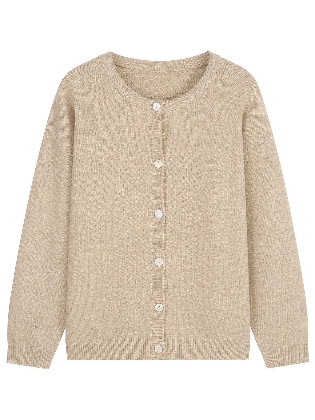 Cardigan grande taille à rayures, coupe oversize, col rond, chaleur d'hiver, vu de dos