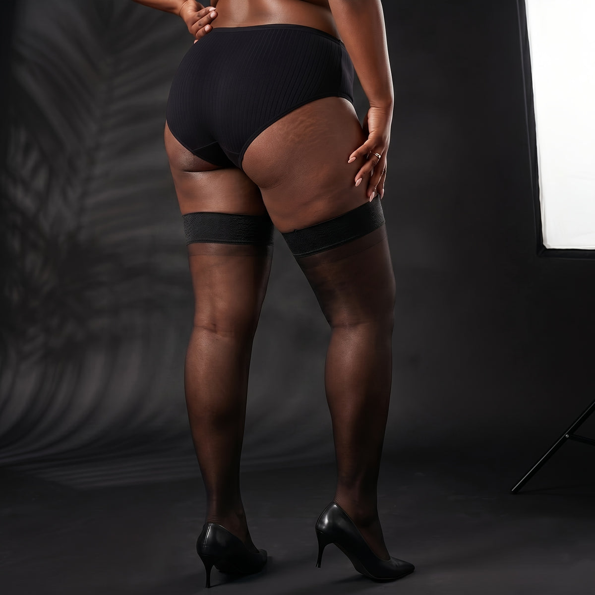 Collant grande taille, coupe ample, détail du tissu