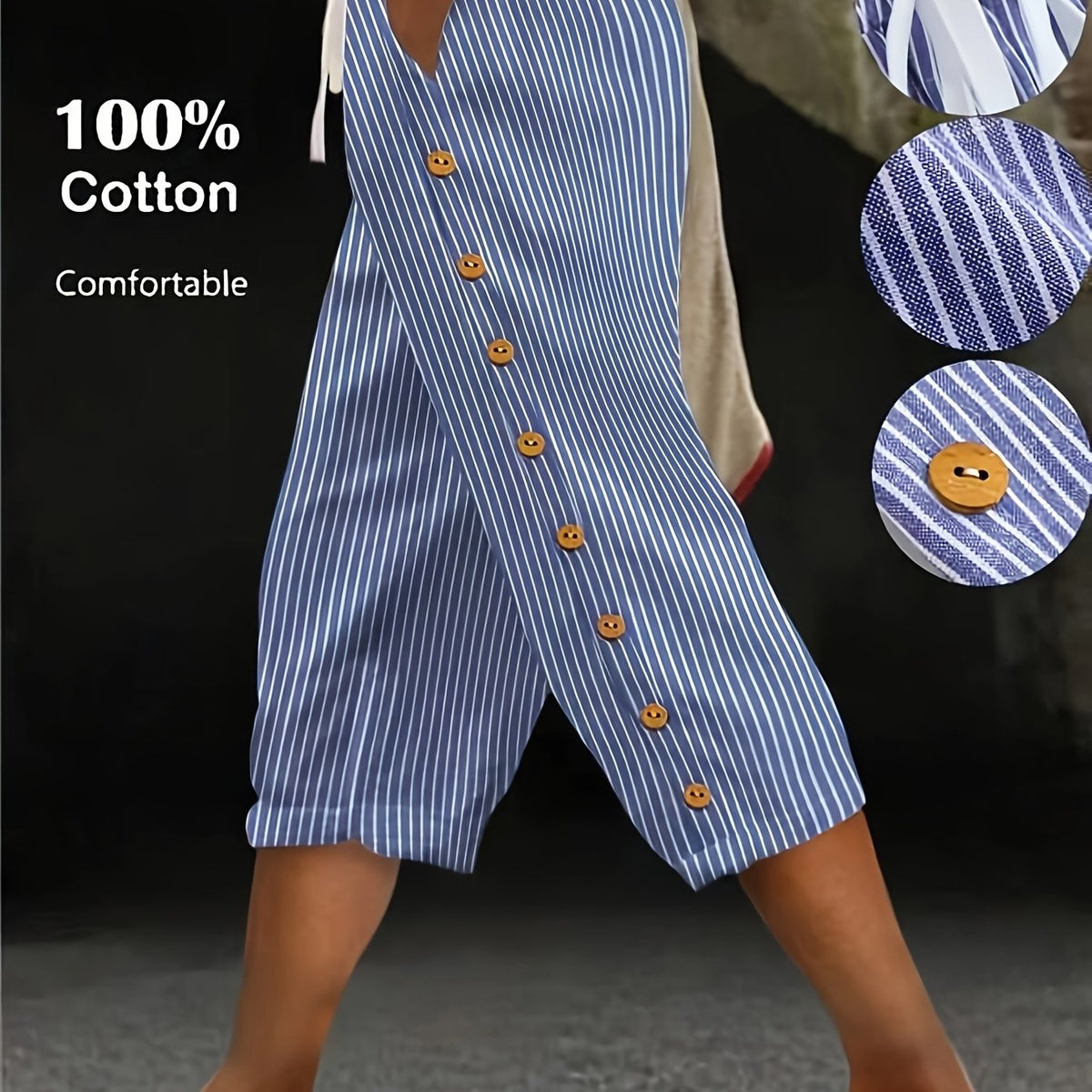 Pantalon grande taille — matière : coton