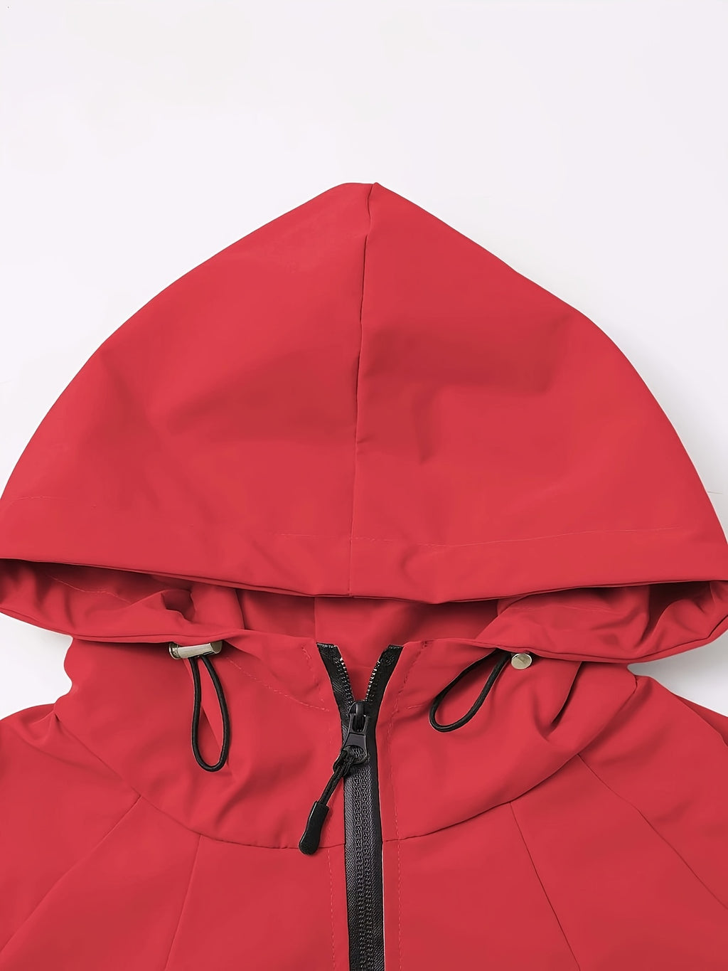 Manteau grande taille, fermeture zippée, esprit trench, vu de dos