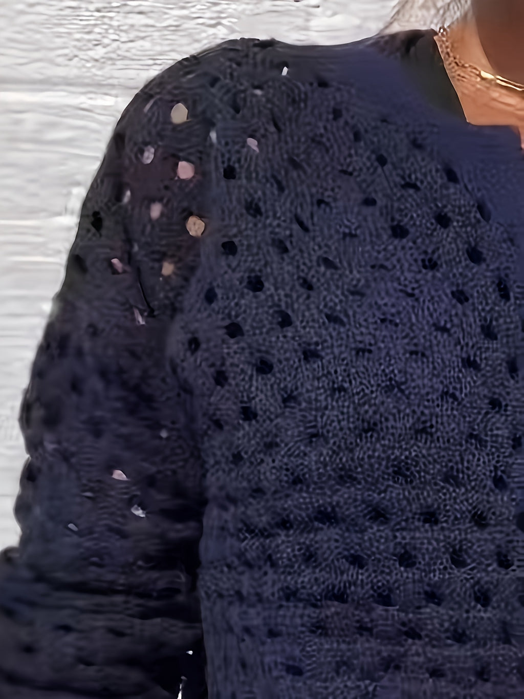 Pull grande taille, détail ajouré, autre coloris