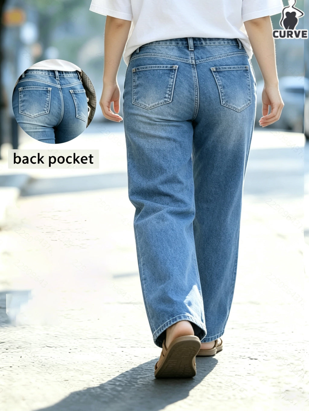 Jean grande taille, coupe oversize, ceinture assortie, tenue franche, vue de profil