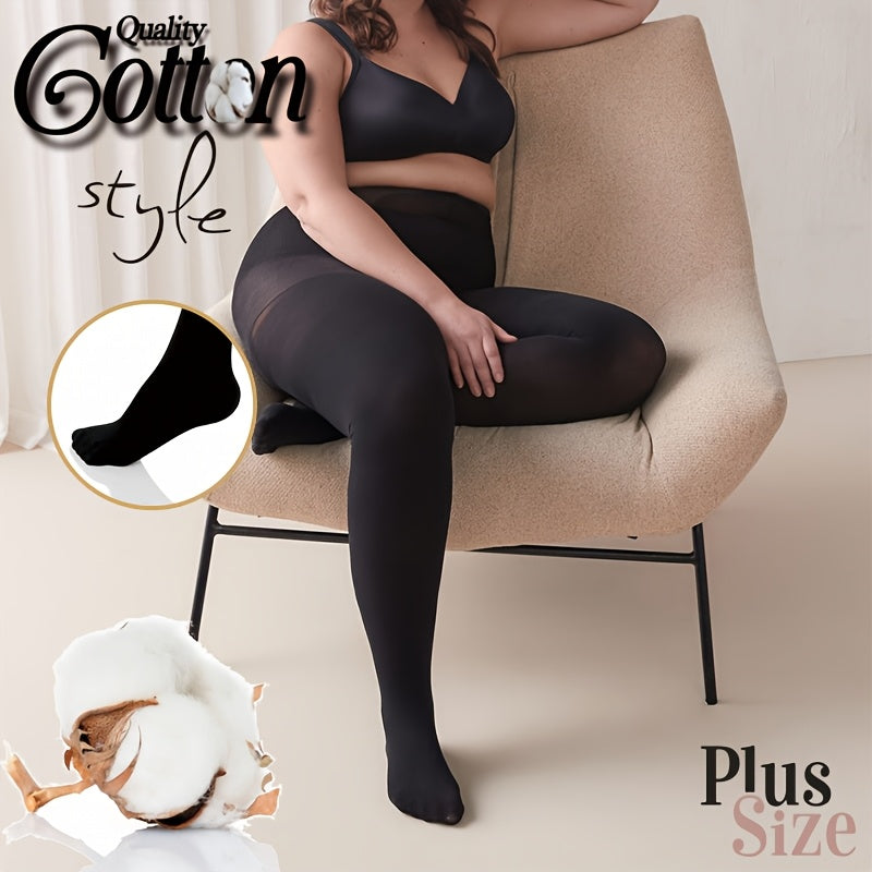 Collant grande taille — Toucher naturel, détail du col