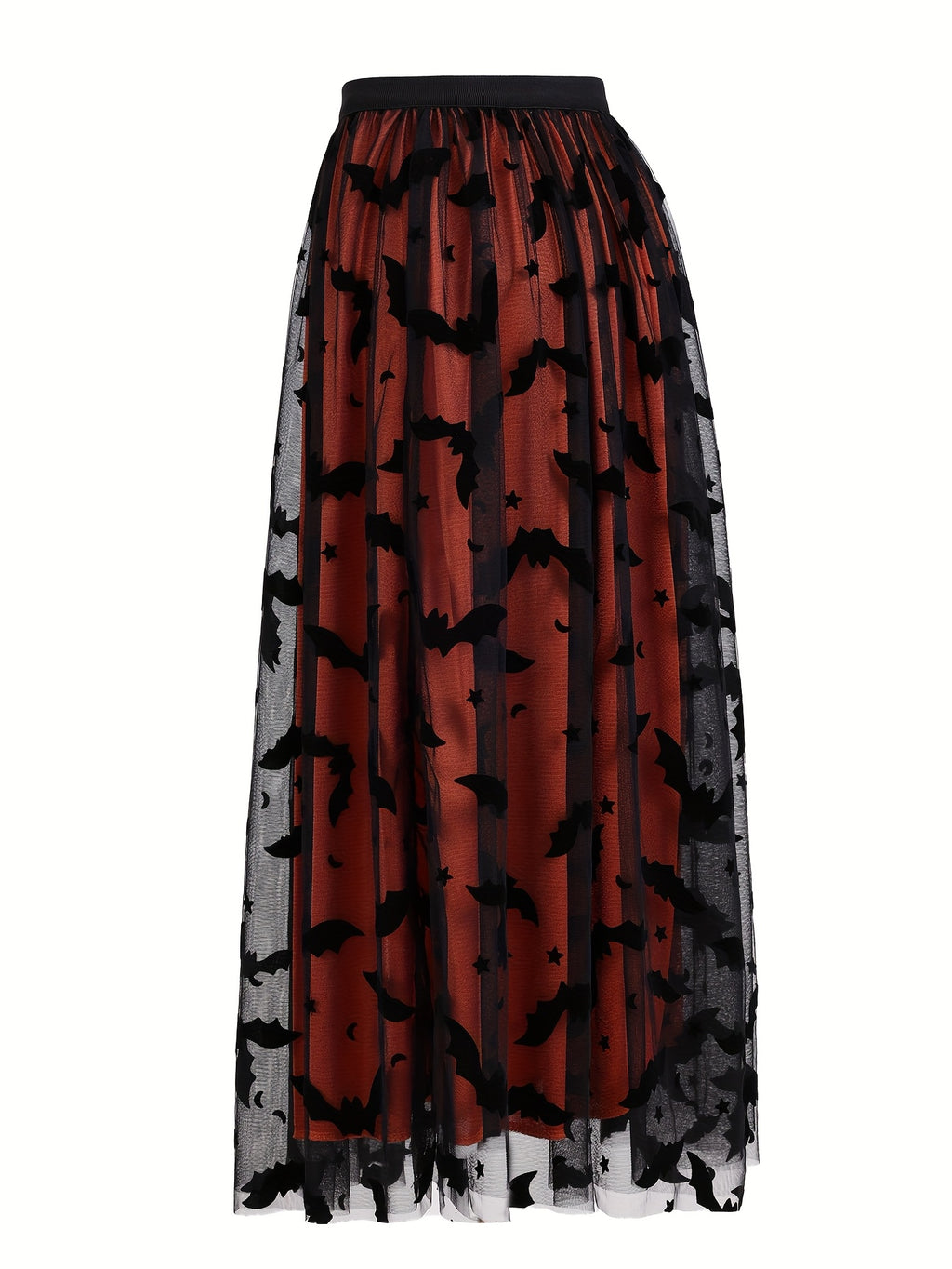 Jupe grande taille, coupe droite, longueur midi, détail du tissu