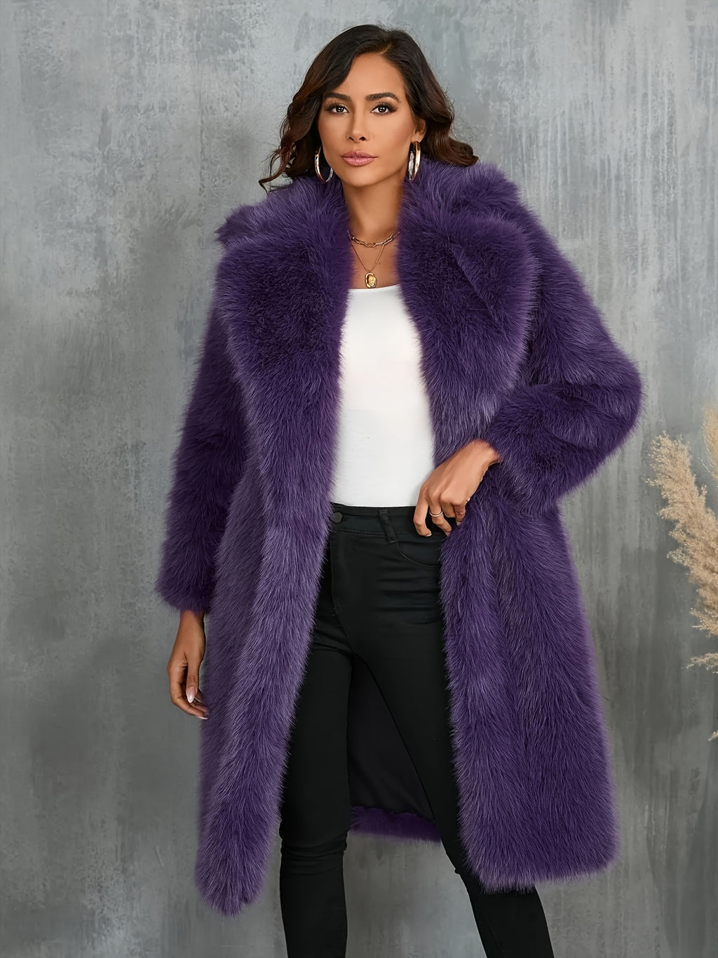 Manteau grande taille, coupe ample, vu de dos