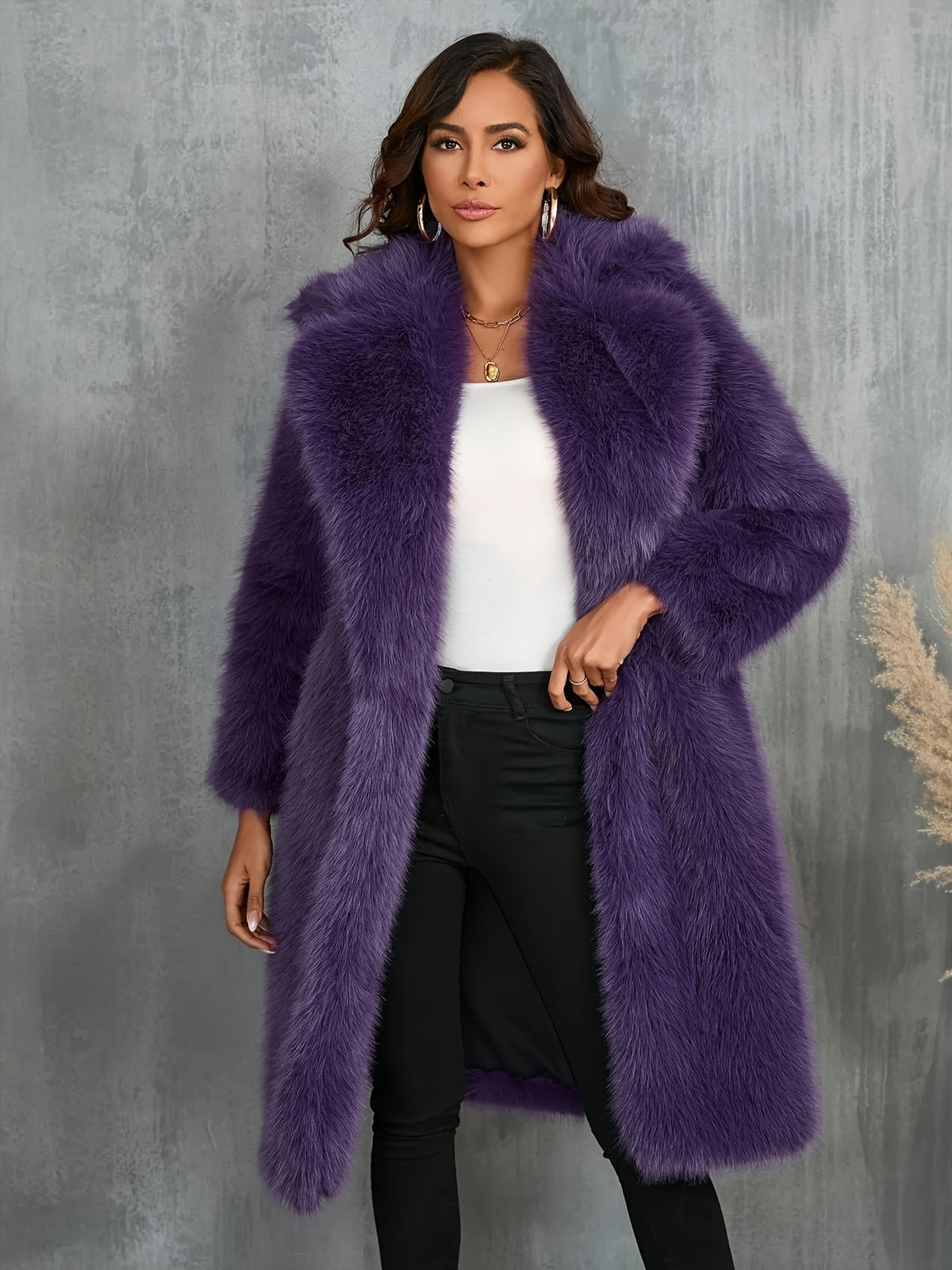 Manteau grande taille, coupe ample, vu de dos