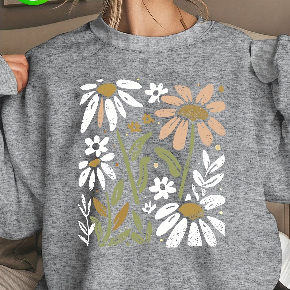 Sweat grande taille, col rond, toucher naturel, chaleur d'hiver — composition : 100% Coton Image