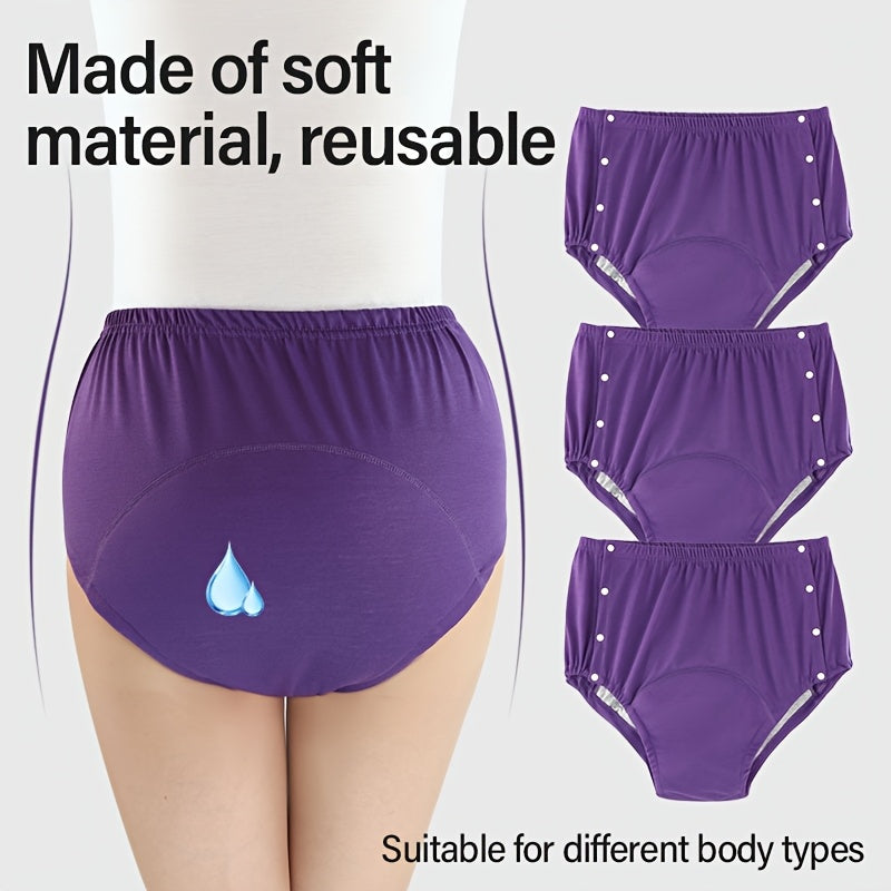 Sous-vêtement absorbant grande taille, tissu épais, vue de profil