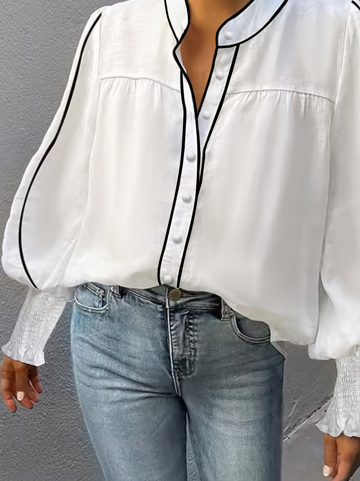 Chemise grande taille, coupe ample, col cardigan