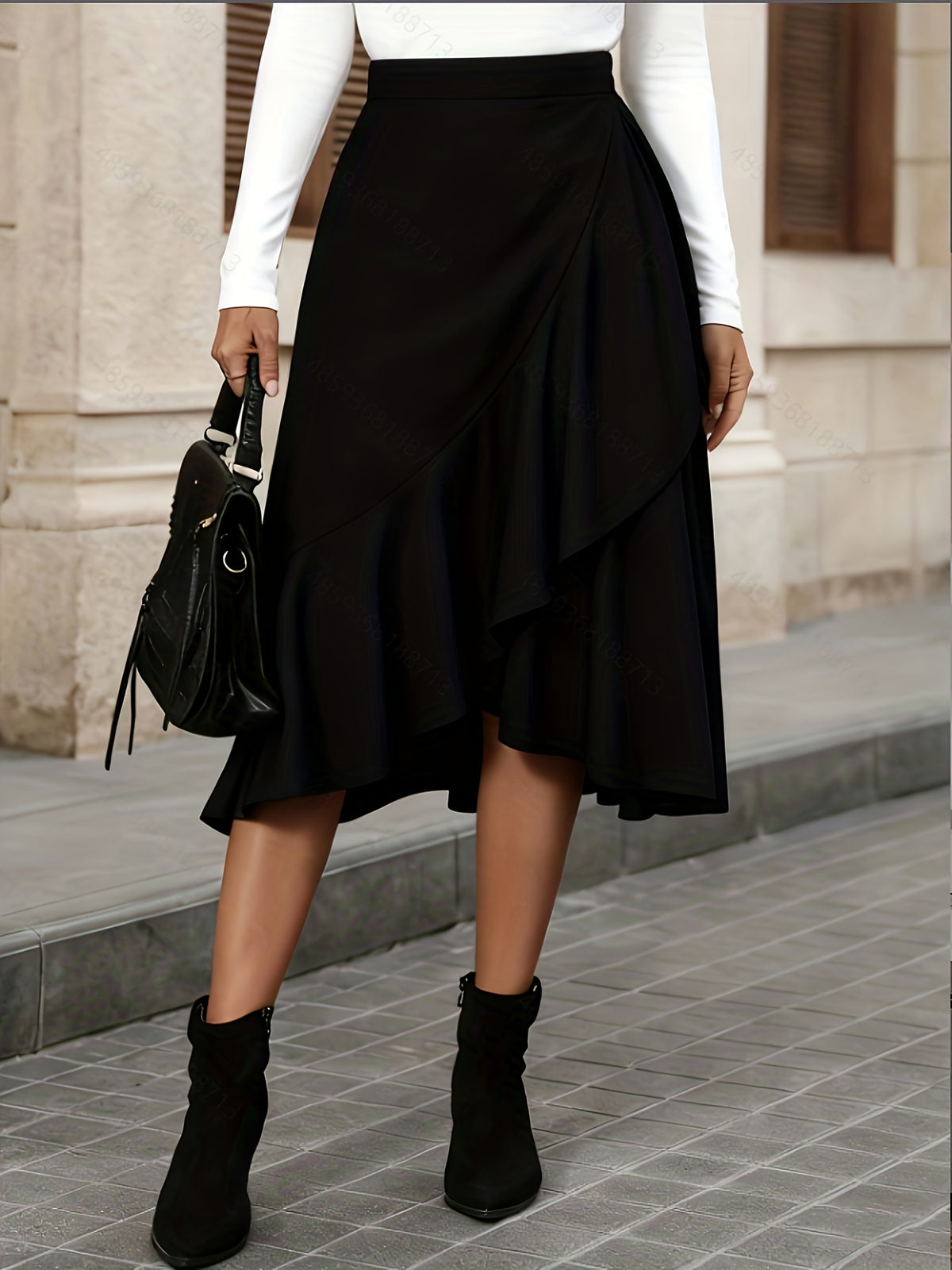 Jupe grande taille, coupe longue, visuel produit