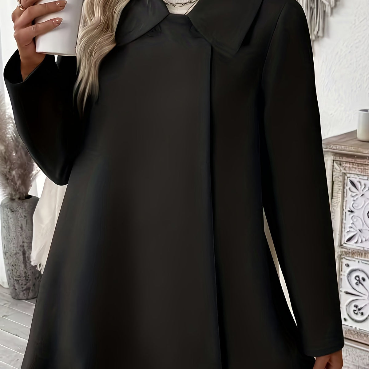 Trench grande taille, doublure, chaleur d'hiver — composition : 95% Polyester, 5% Élasthanne Image