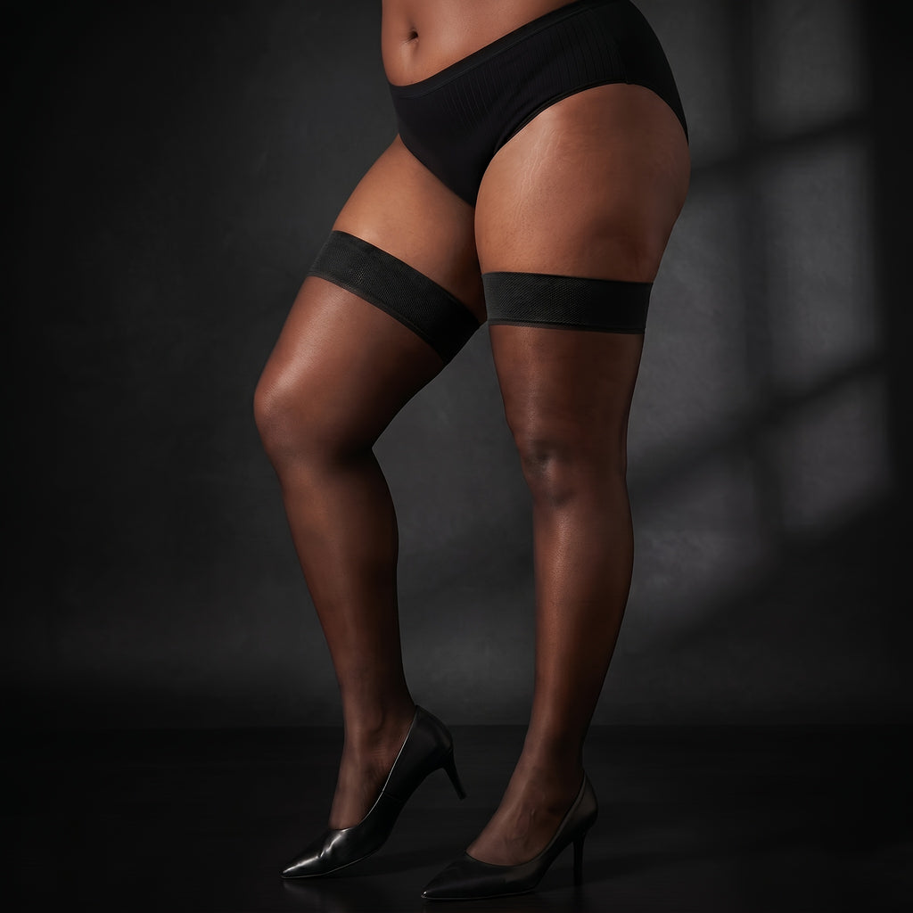 Collant grande taille, coupe ample — matière : polyamide