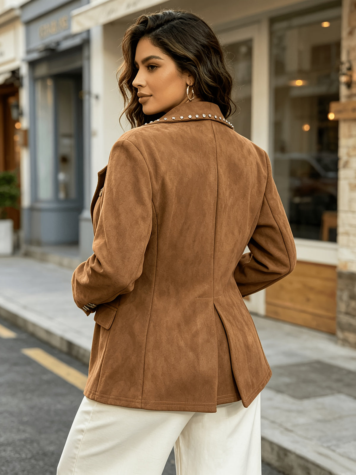 Veste grande taille, coupe cintrée — composition : 95% Polyester, 5% Élasthanne