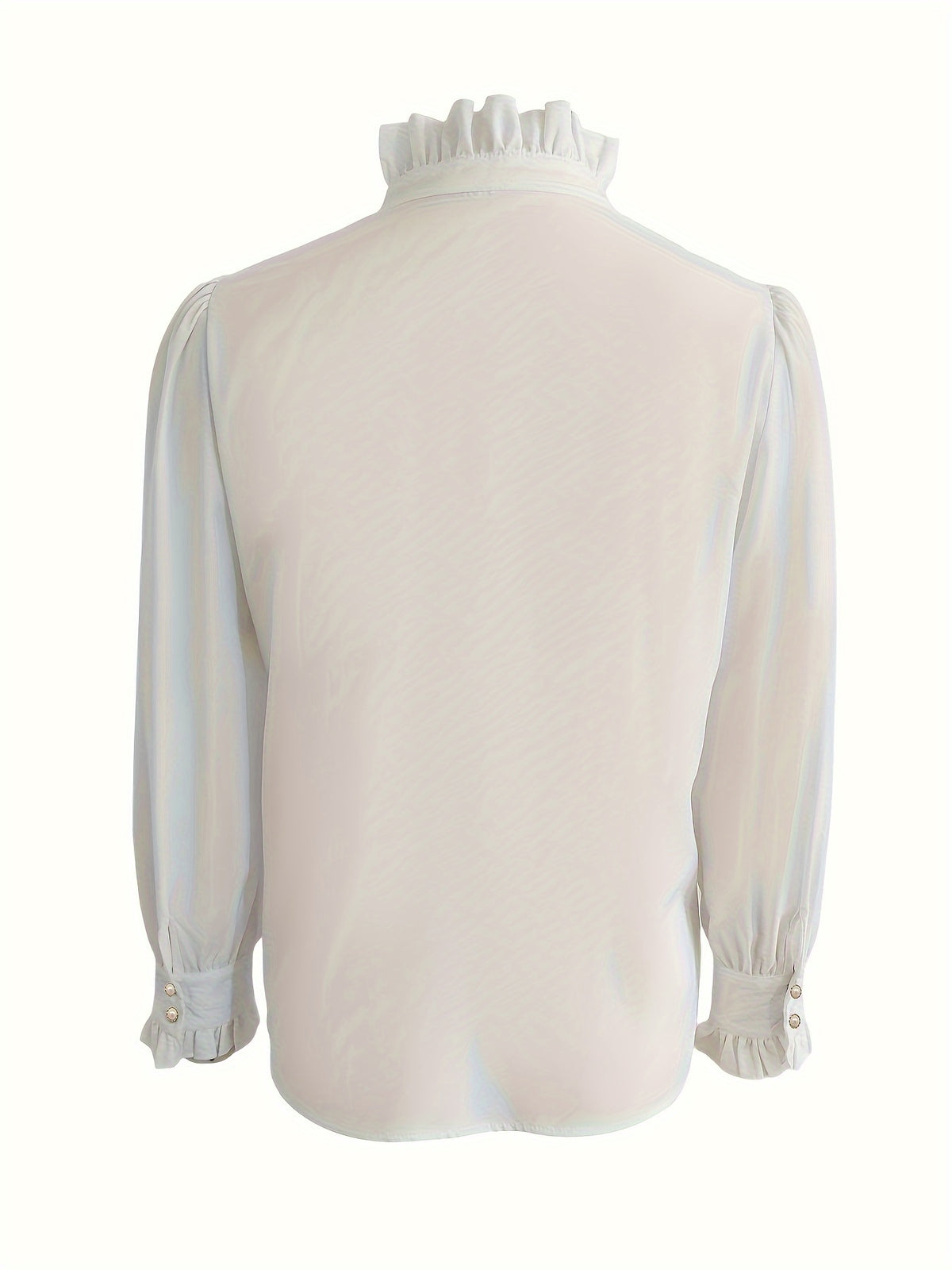 Blouse grande taille, volants, détail du col