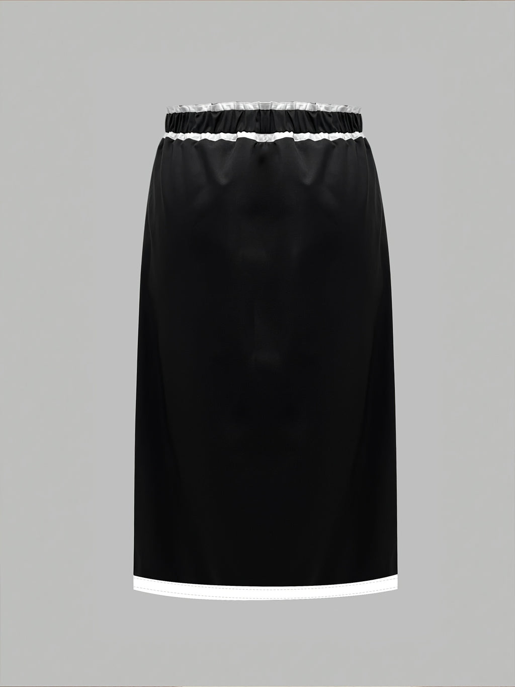 Jupe grande taille, coupe droite, poches pratiques, esprit décontracté, vu de dos