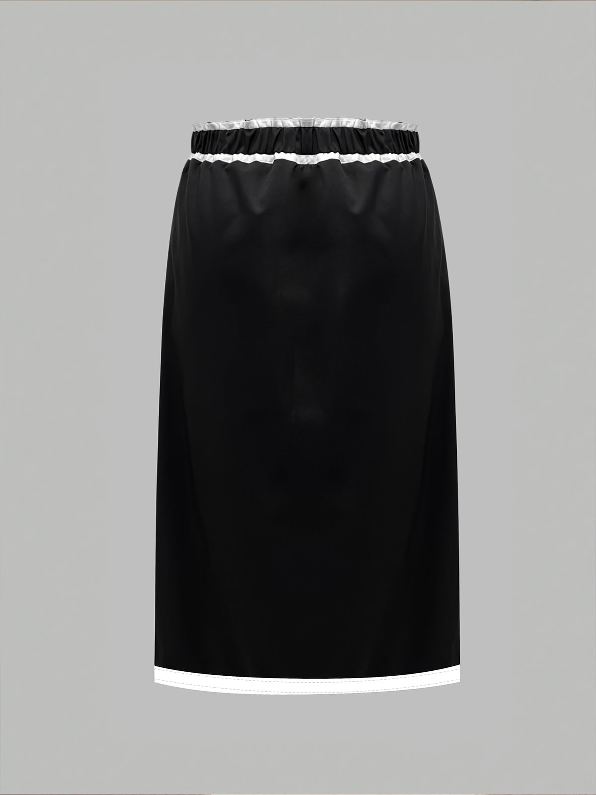 Jupe grande taille, coupe droite, poches pratiques, esprit décontracté, vu de dos