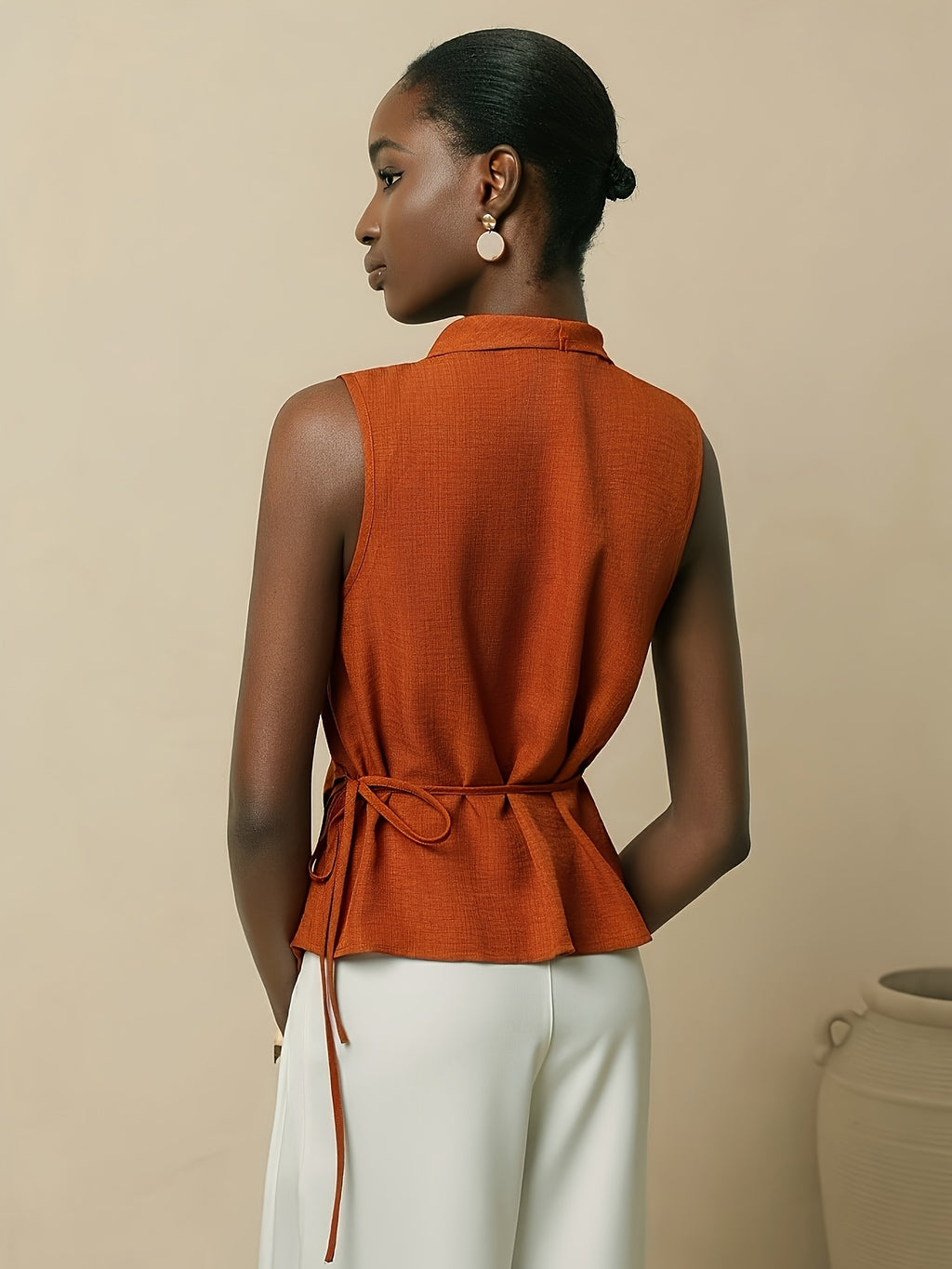Chemise grande taille, col V, autre coloris