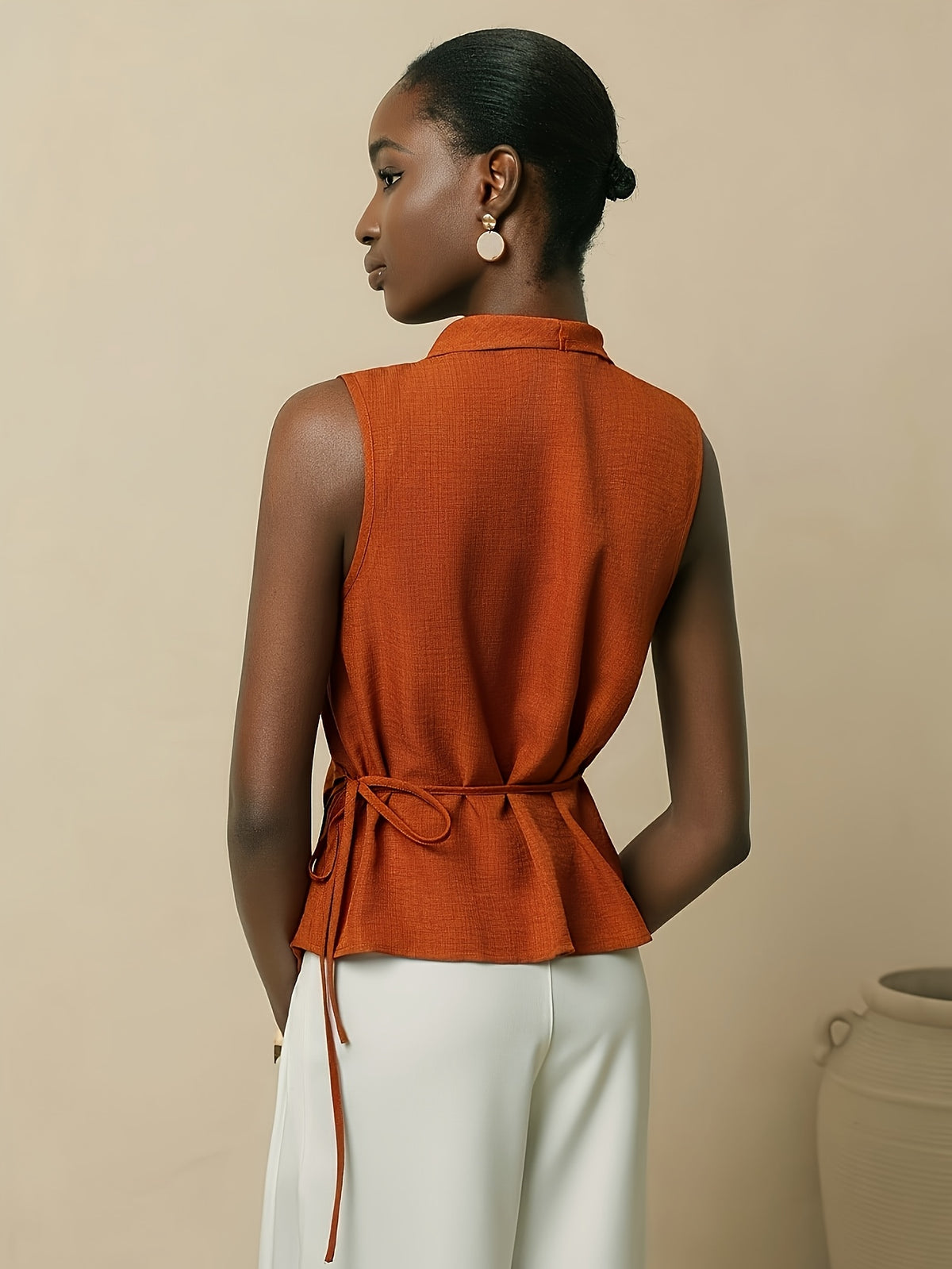 Chemise grande taille, col V, autre coloris