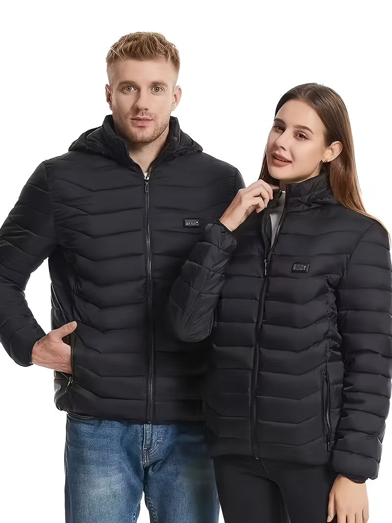 Veste grande taille, fermeture zippée, chaleur d'hiver, tissu léger Image