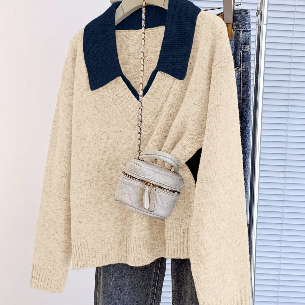 Top grande taille, coupe oversize, manches longues, chaleur d'hiver — matière : polyester