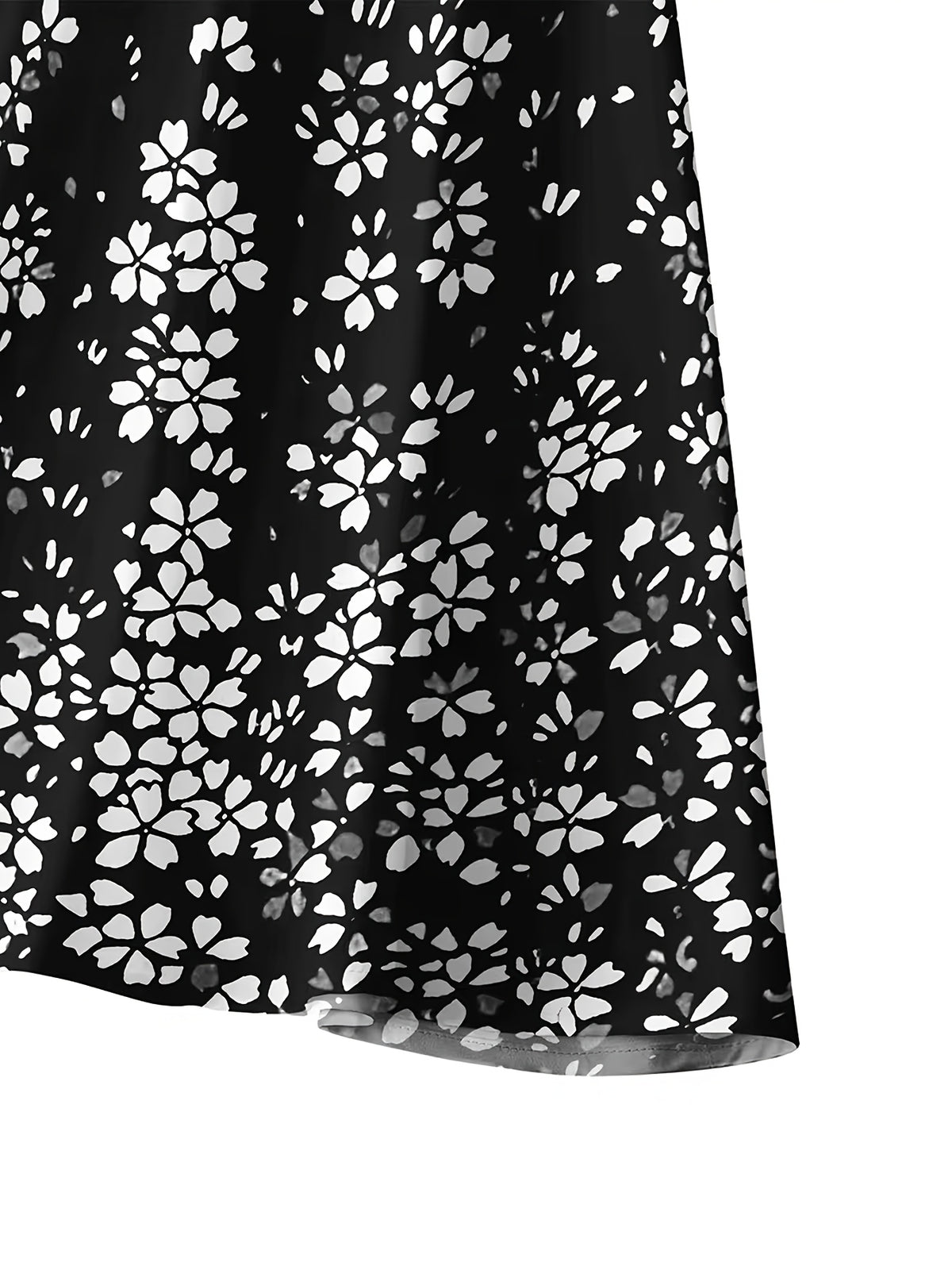 Jupe grande taille à imprimé fleuri, coupe droite, jambe large, autre coloris