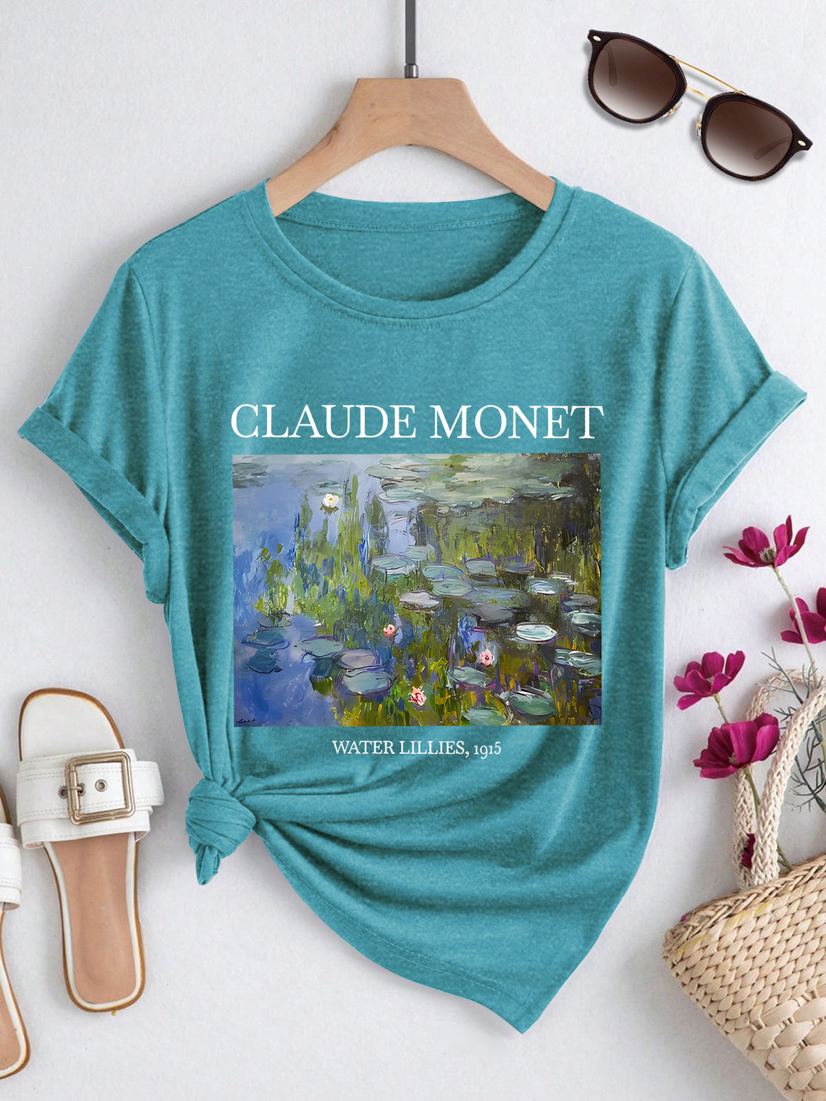 T-shirt grande taille, coupe ample, manches courtes, porté de face