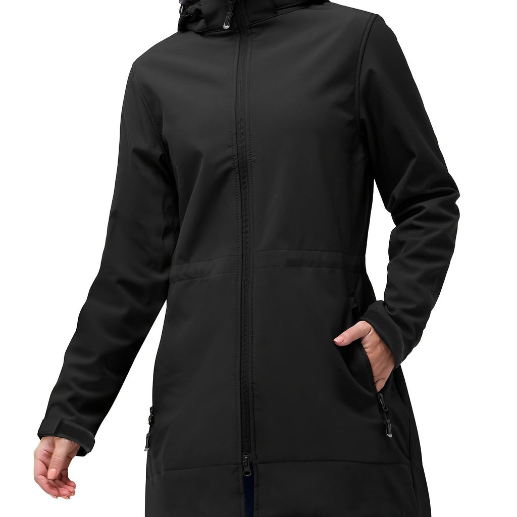Veste grande taille, capuche, chaleur d'hiver, coupe-vent
