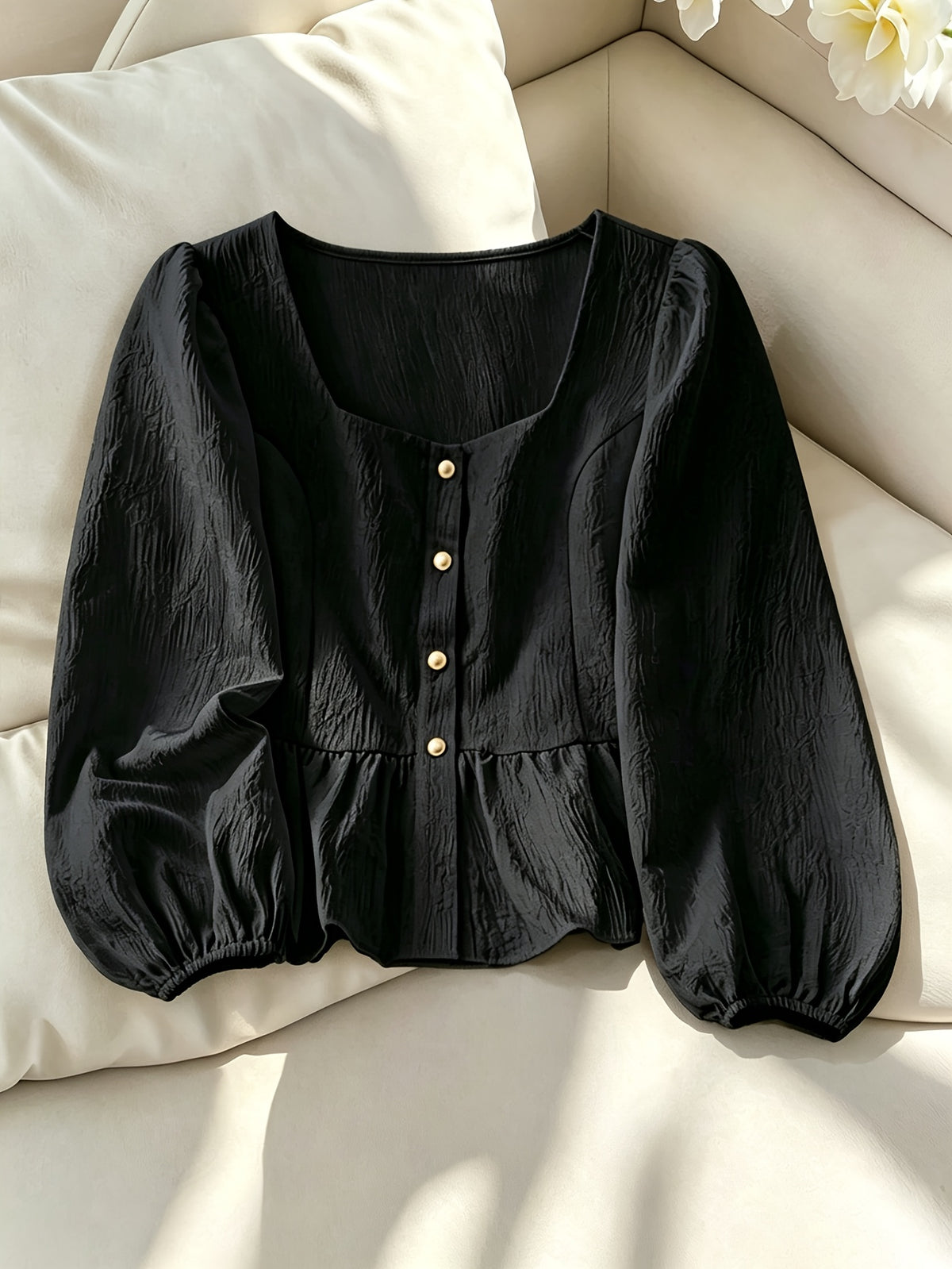 Chemise grande taille, coupe évasée — composition : 96% Polyester, 4% Élasthanne