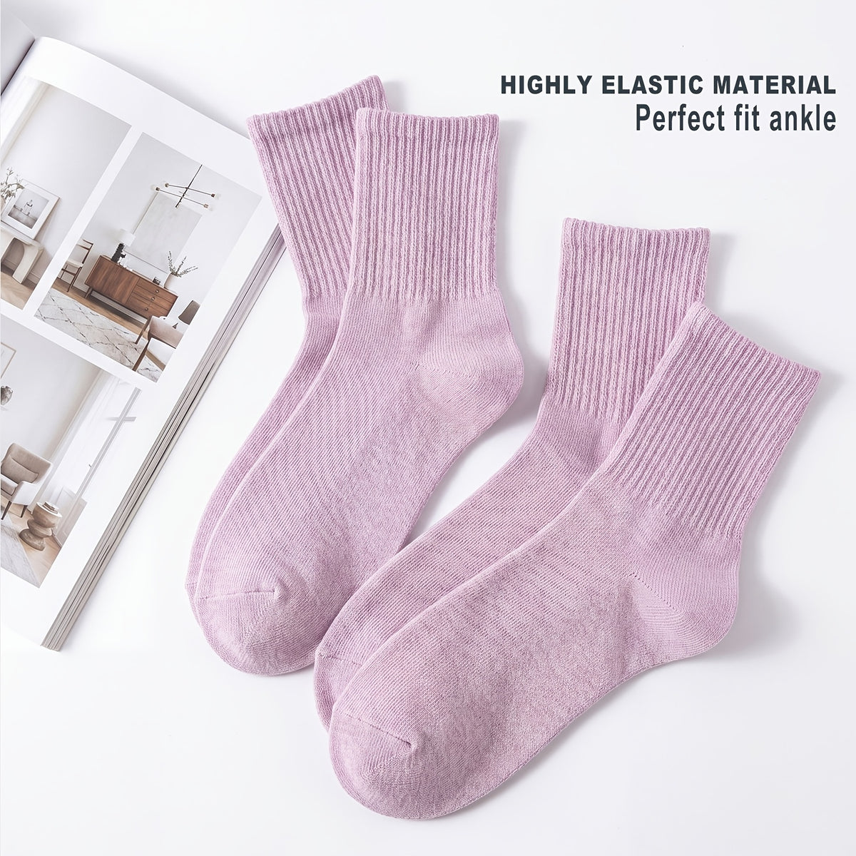 Chaussettes grande taille, coupe ample, tombé fluide, vu de dos