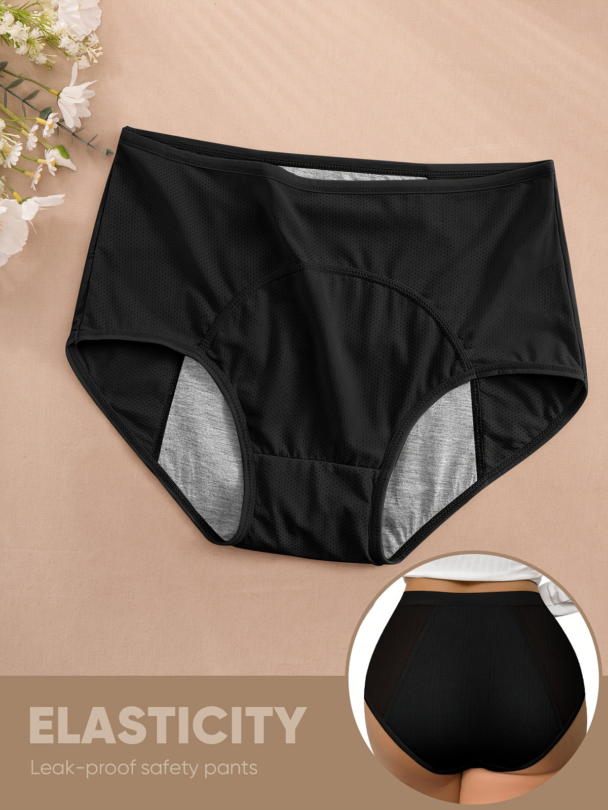Culotte grande taille, coupe ajustée, effet gainant, vue de profil