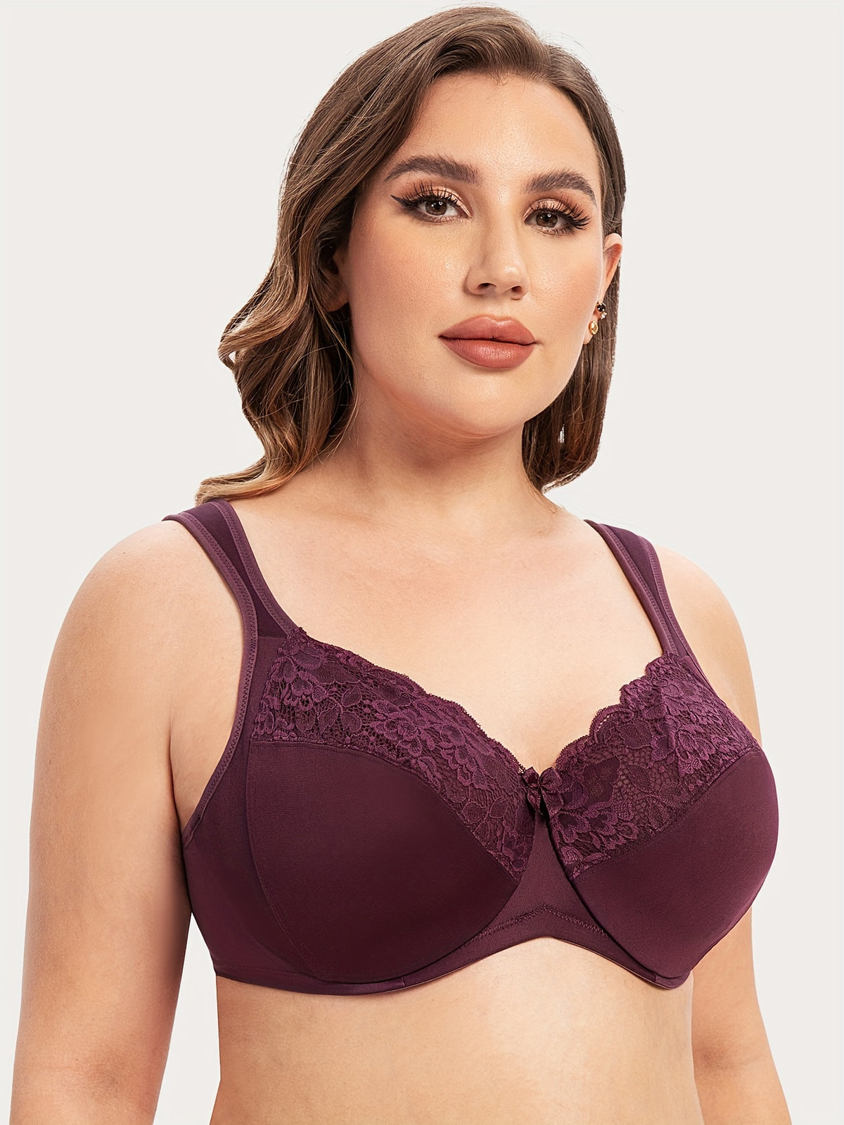 Soutien-gorge emboîtant grande taille — Dentelle florale