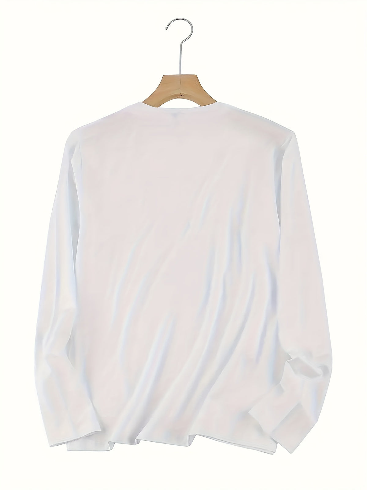 T-shirt grande taille, coupe ajustée, chaleur d'hiver, vu de dos