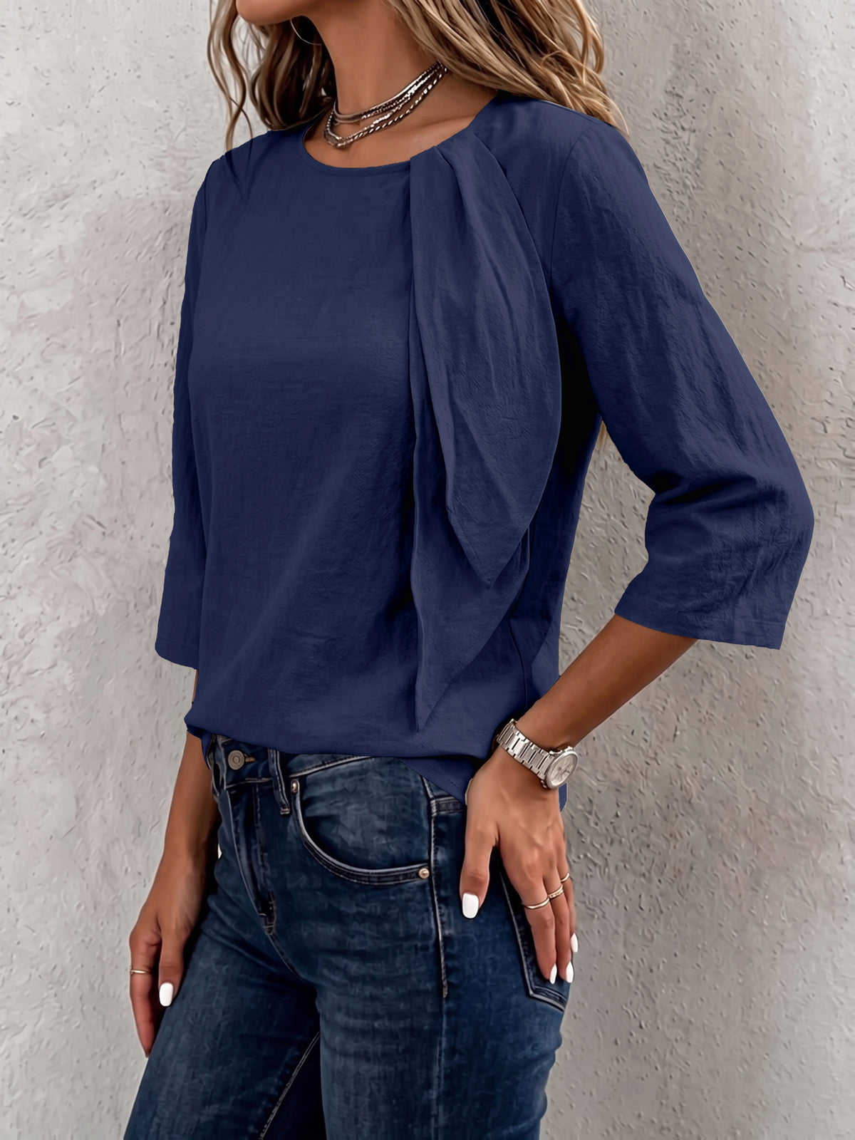 Top grande taille, coupe oversize, toucher naturel, autre coloris