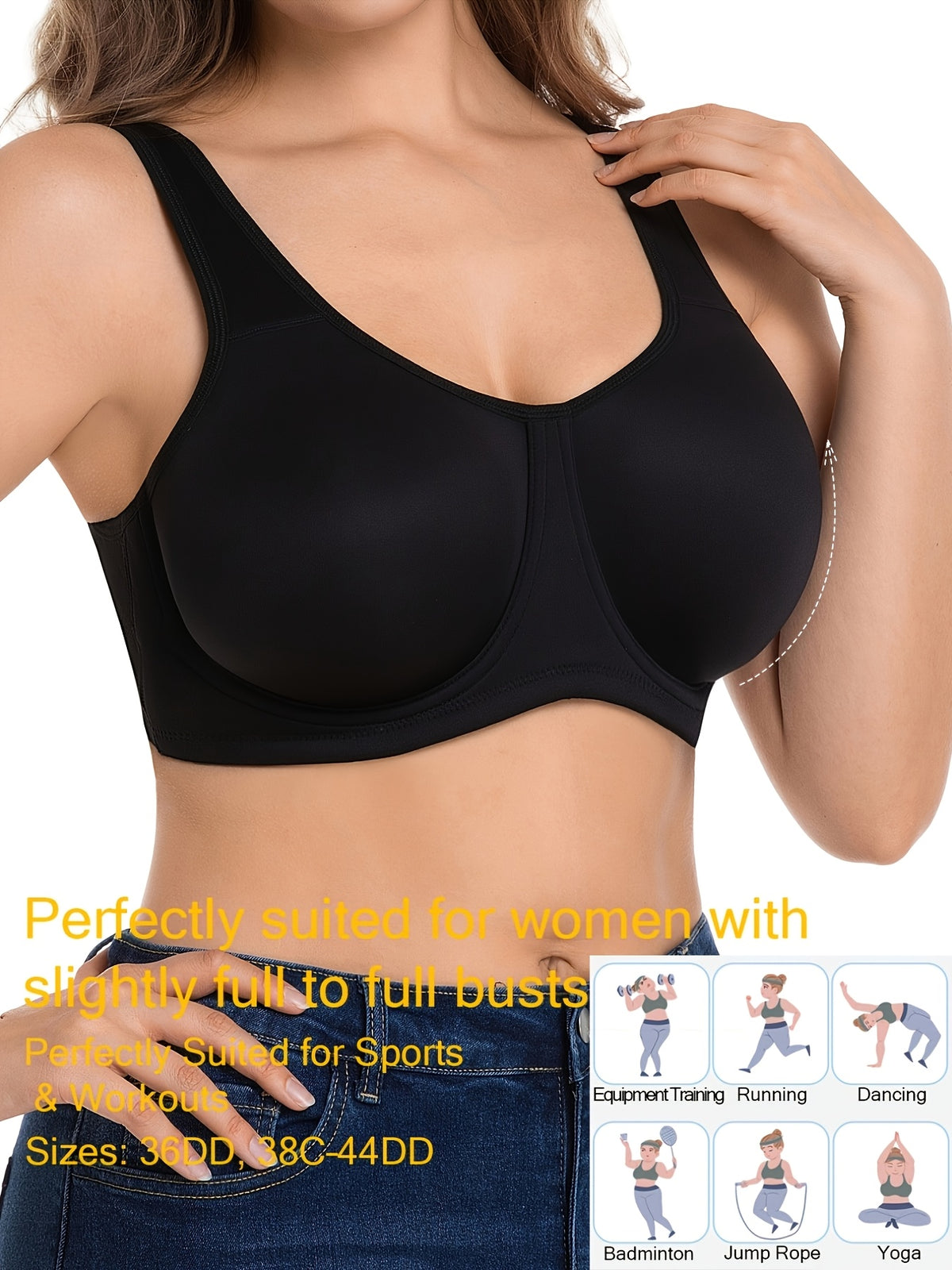 Soutien-gorge grande taille — Crochet plat sur la bretelle