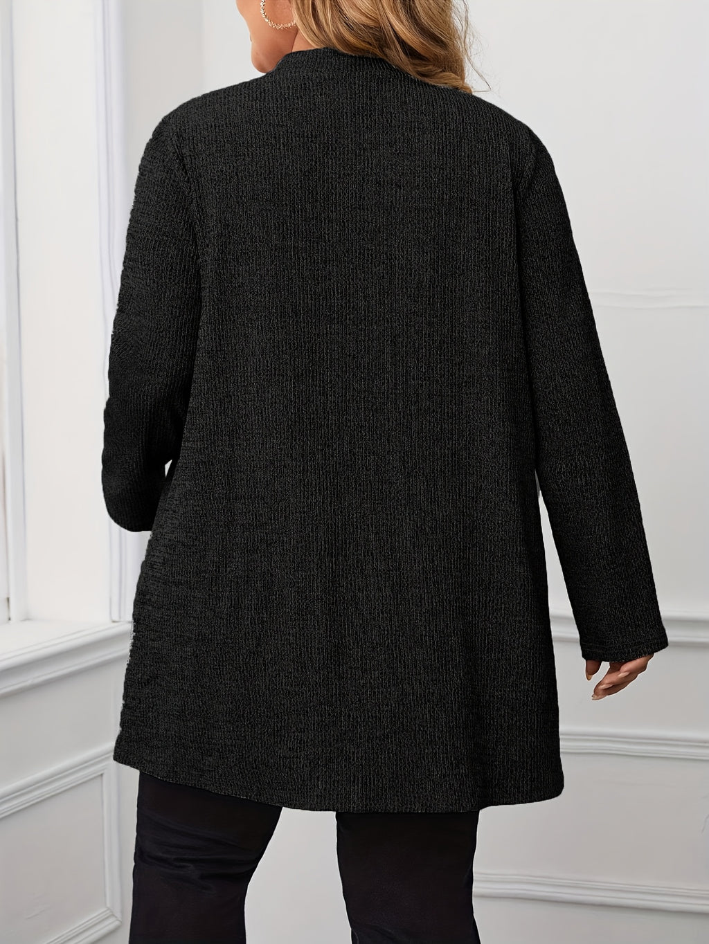 Manteau grande taille, col V, visuel produit