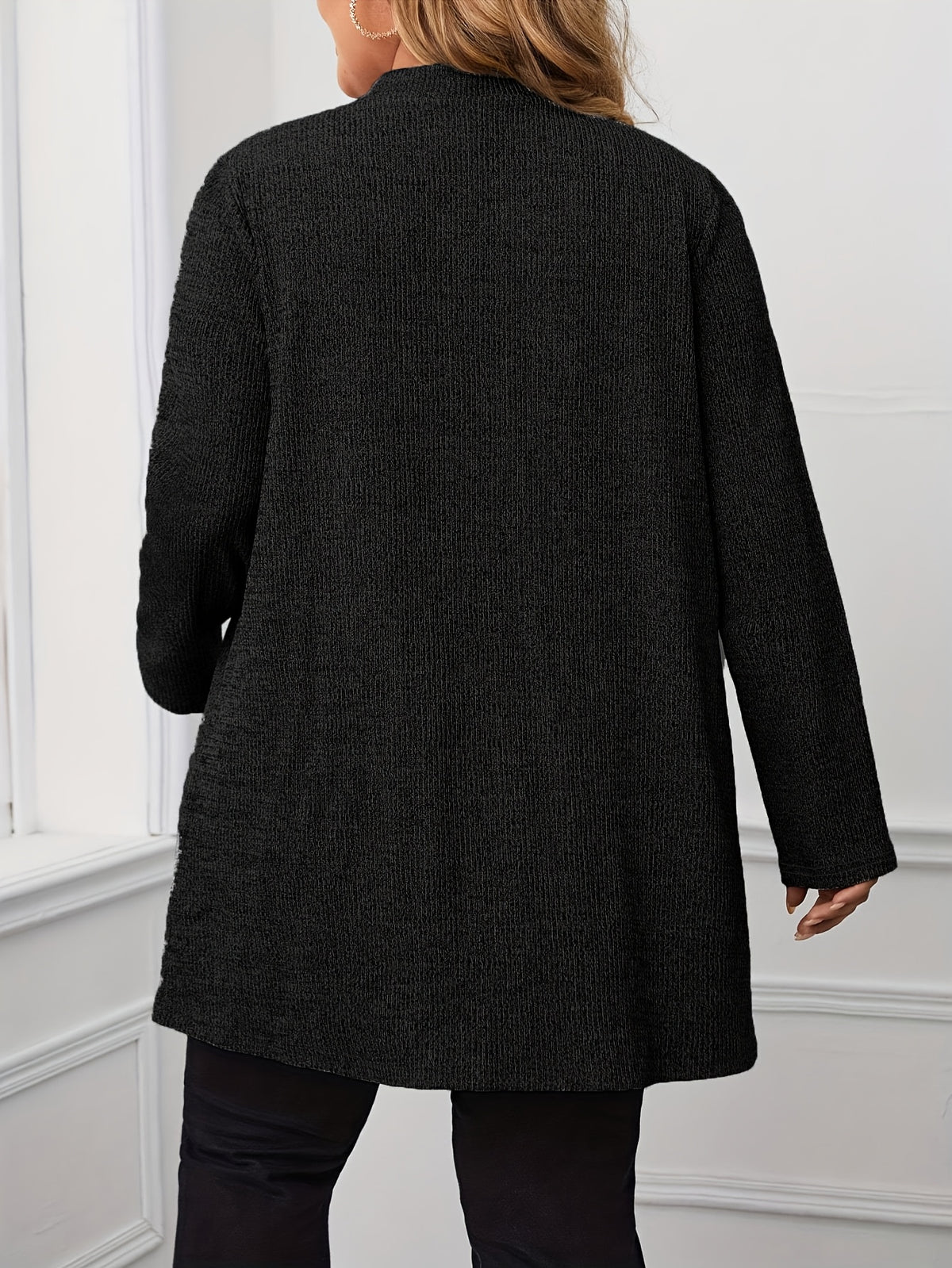 Manteau grande taille, col V, visuel produit