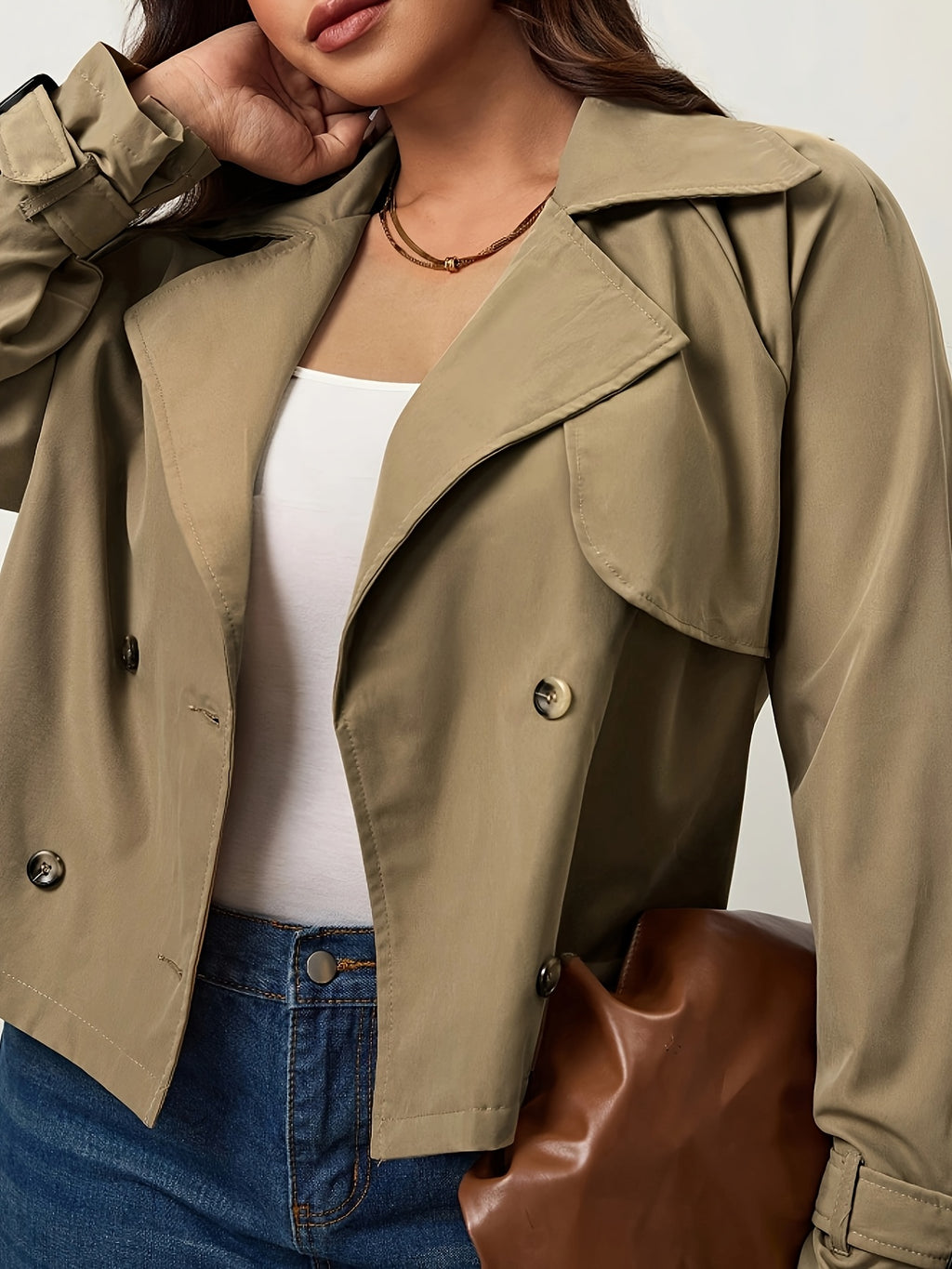 Trench grande taille, coupe ample, tissu opaque