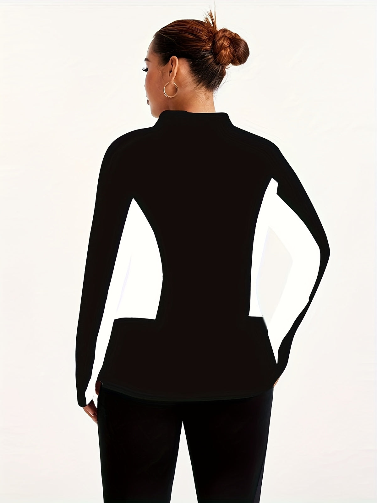 Veste grande taille, coupe oversize, manches longues, porté de face