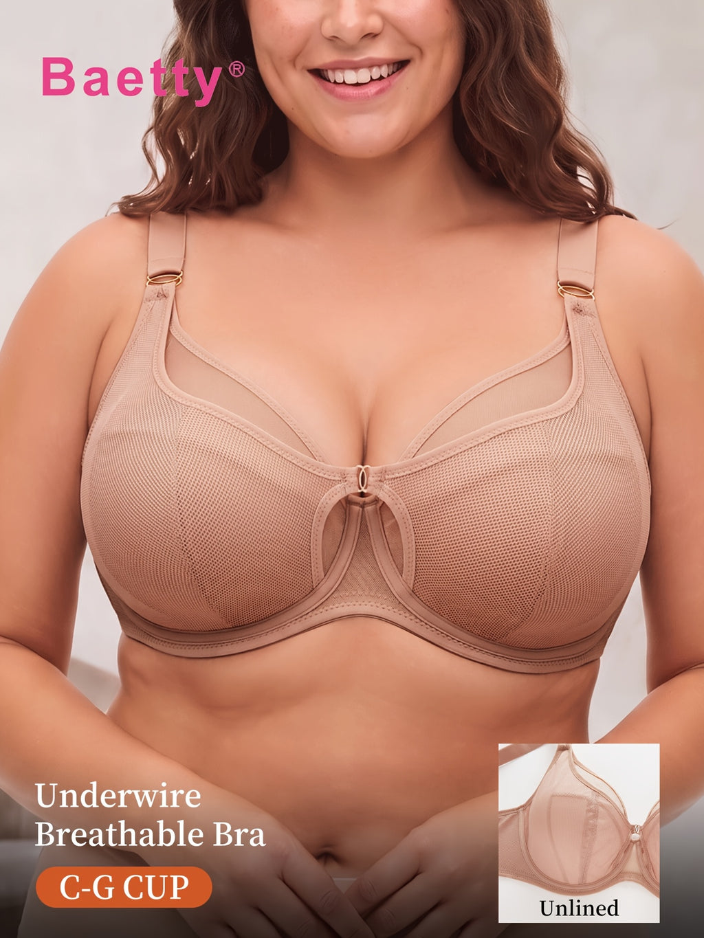 Soutien-gorge grande taille — Alvéoles ajourées au bonnet