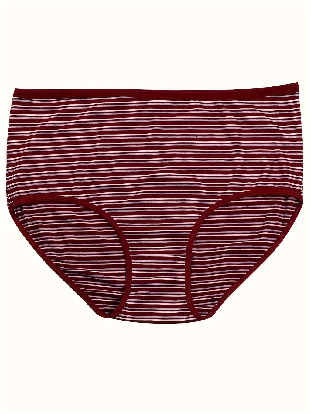 Culotte grande taille à rayures, toucher naturel, ligne épurée, détail du tissu